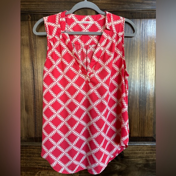 Women’s red and white blouse, size medium. 41 Hawthorn brand. - Picture 1 of 1